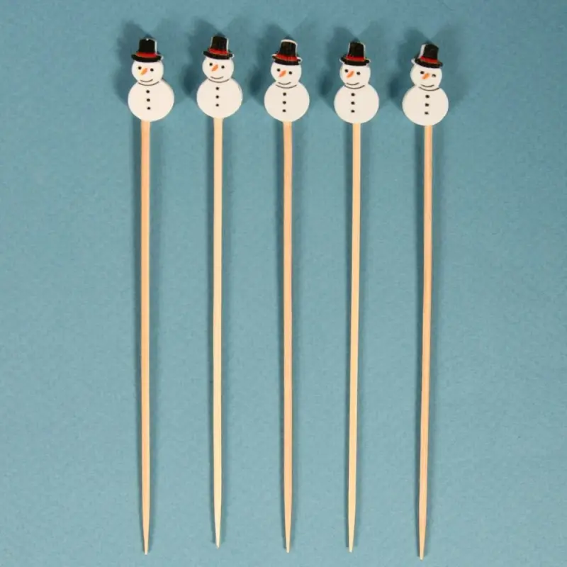 Шпажки для канапе Снеговики 24 шт