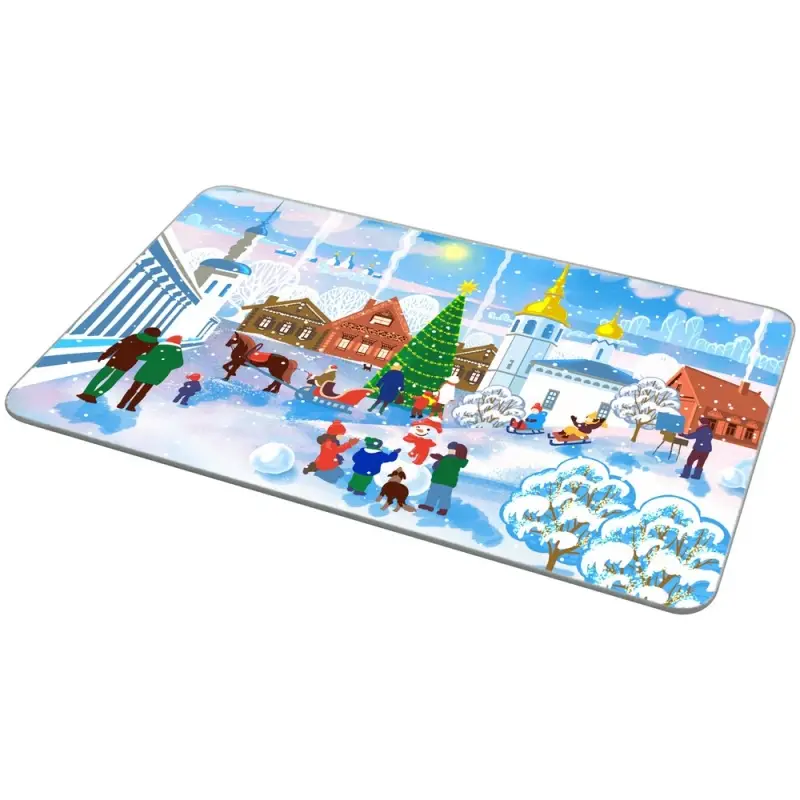 Доска разделочная Подставка под горячее Зимние города 18х28 см (ассортимент)