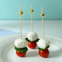 Шпажки для канапе Диско шар золото 24 шт