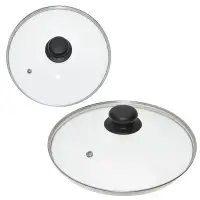 Крышка стеклянная с металлическим ободом диаметр 24см