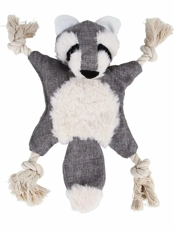 Игрушка для собак Волк с пищалкой шуршалкой и канатиком (цвет в ассортименте) Игрушка для собак Волк с пищалкой шуршалкой и канатиком (цвет в ассортименте)