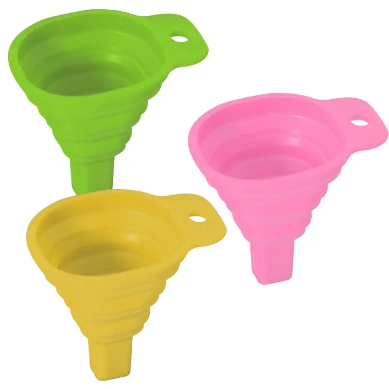 Воронка складная силиконовая 8х6,5х7 см (ассортимент)