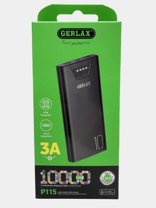 Повербанк Gerlax 10000 Mah черный