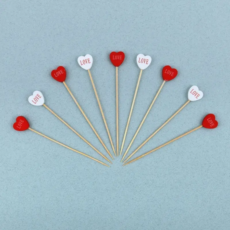 Шпажки для канапе Сердце 24 шт