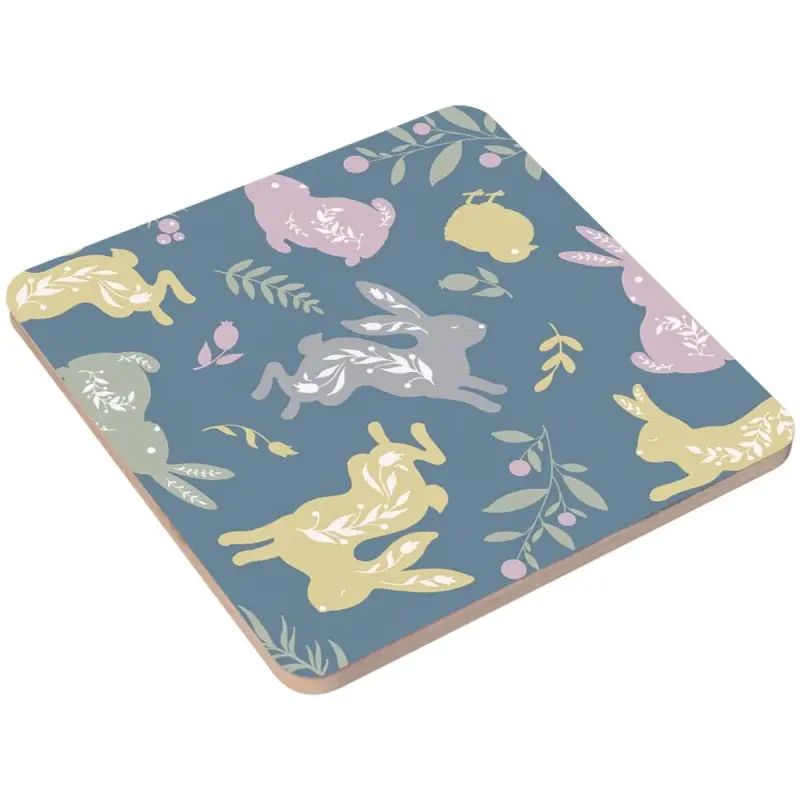 Подставка под горячее Пасхальные зайцы 14х14 см (ассортимент)