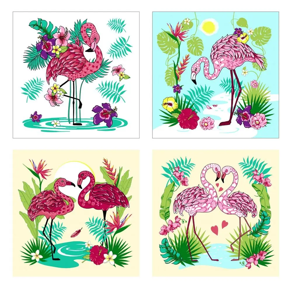 Доска разделочная Подставка под горячее Фламинго 18х18см (ассортимент)