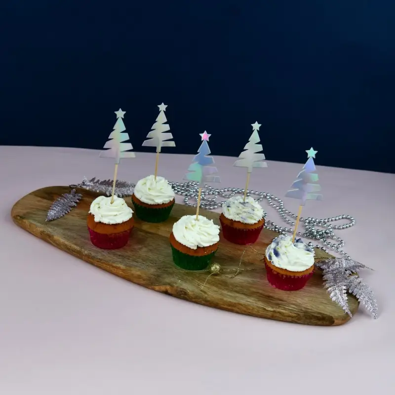 Топпер для украшения Ель колор набор 5 шт