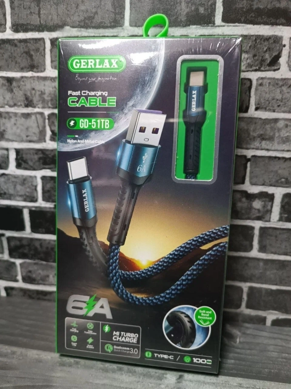 Кабель для мобильных устройств USB Type-C 1 м Gerlax GD-51TB
