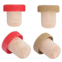 Пробка для бутылок Натуральная с пластмассовой частью 2 шт (ассортимент)