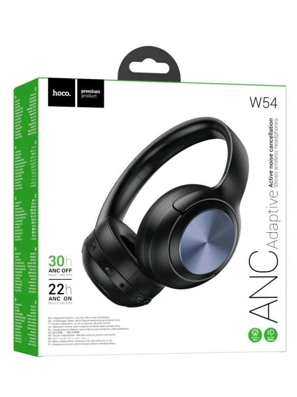 Наушники беспроводные W54 черные