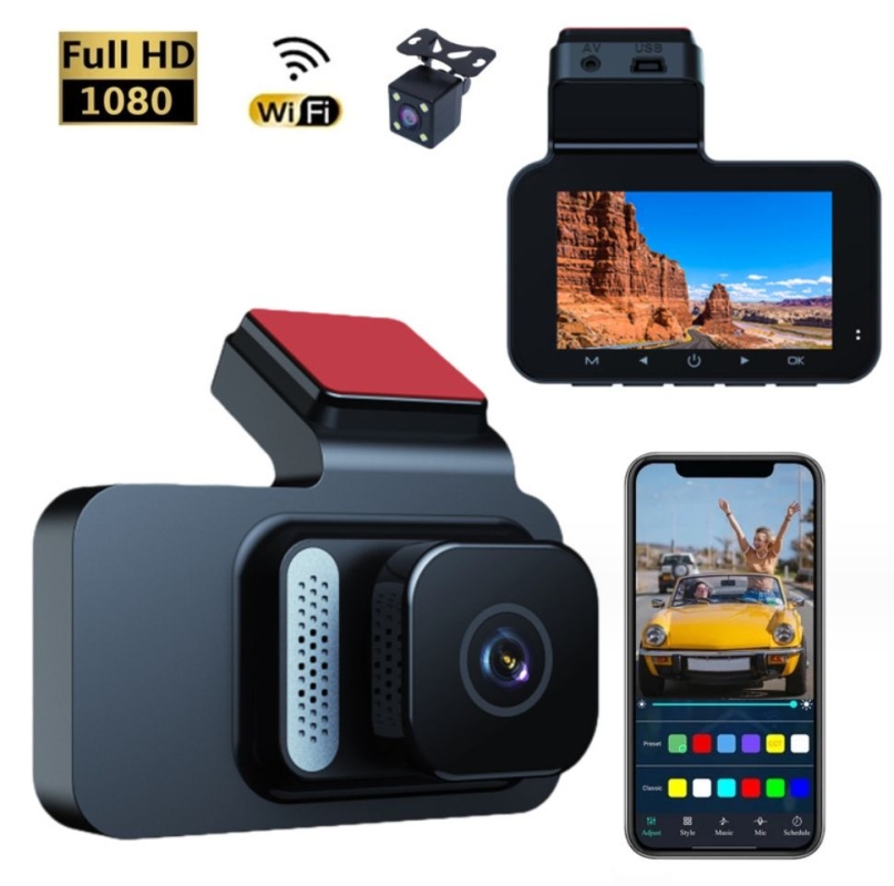Видеорегистратор автомобильный WI-FI 2К камера заднего вида Видеорегистратор автомобильный WI-FI 2К камера заднего вида