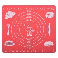 Коврик кулинарный силиконовый с разметкой 29х26 см (ассортимент)