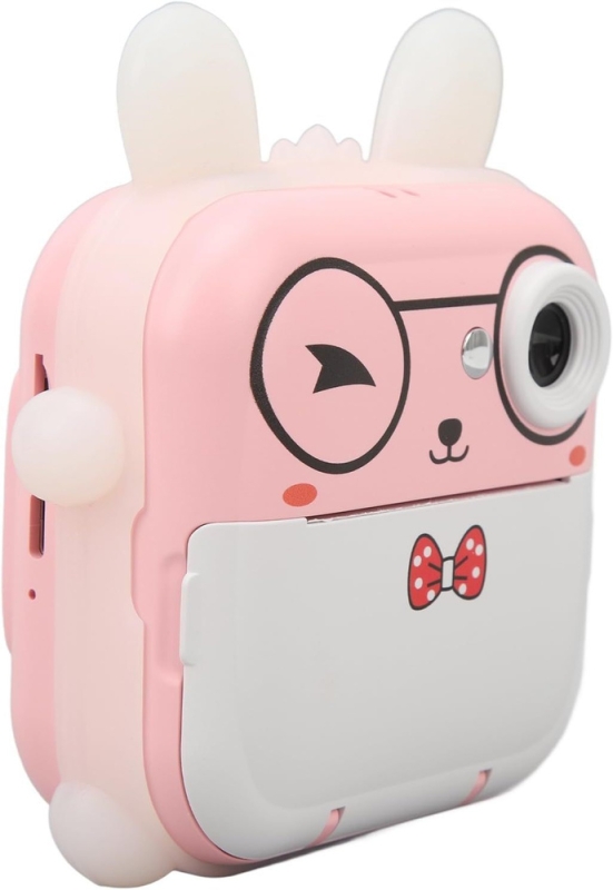 Детская фотокамера с мгновенной печатью Зайка розовый Детская фотокамера с мгновенной печатью Зайка розовый