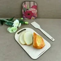 Доска разделочная с подставкой и лопаткой Яркое лето 3 предмета