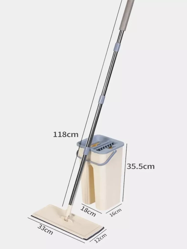 Комплект швабра и ведро с отжимом