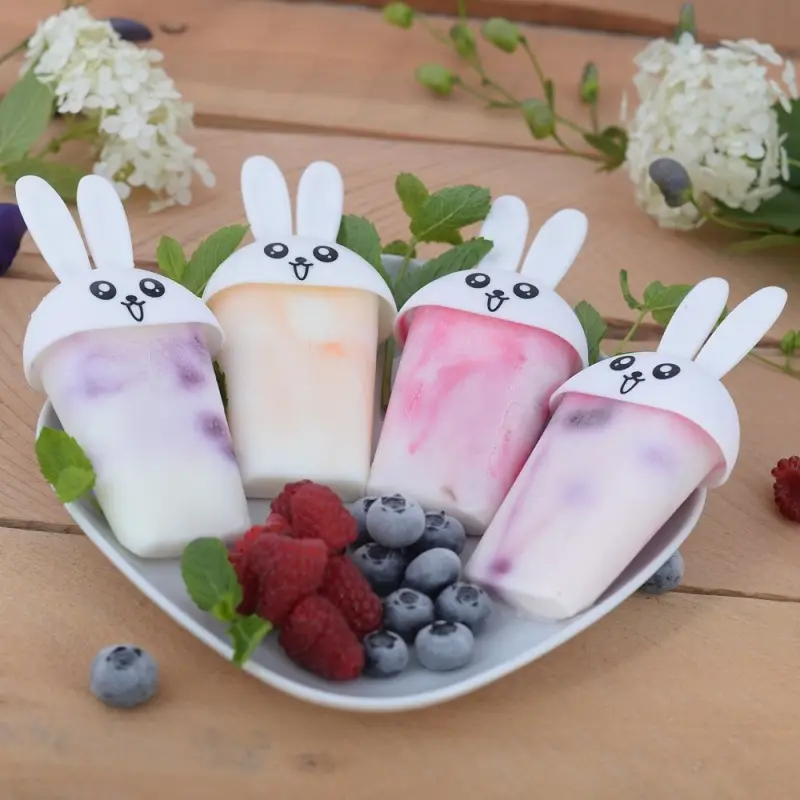 Форма для мороженого 4 ячейки Зайчата