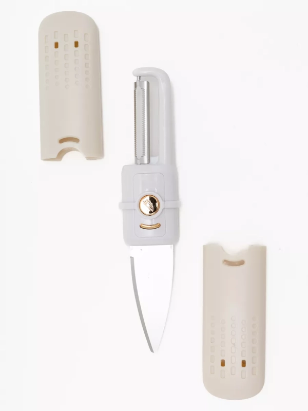 Овощечистка нож 2 в 1 (цвет в ассортименте)