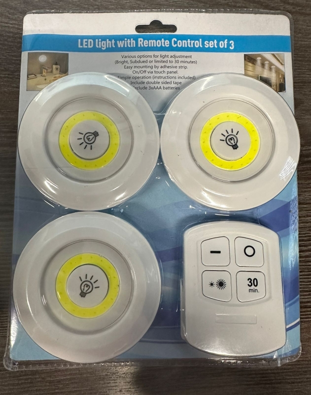 Cветодиодный светильник LED light with Remote Control set of 3