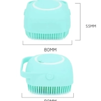 Мочалка-щетка силиконовая с контейнером для геля