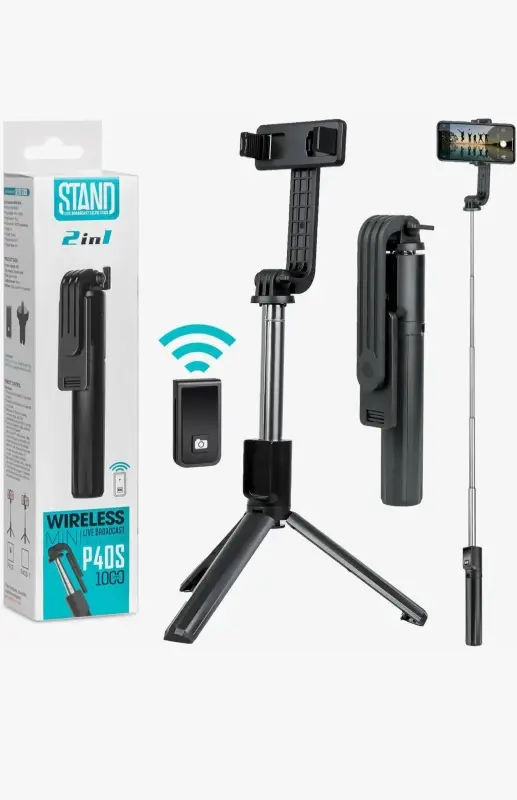 Монопод-трипод с блютуз пультом P40S