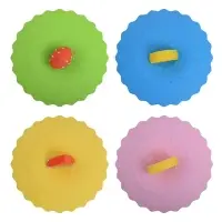 Силиконовая крышка присоска для чашек и банок Фруктовый ломтик (ассортимент)