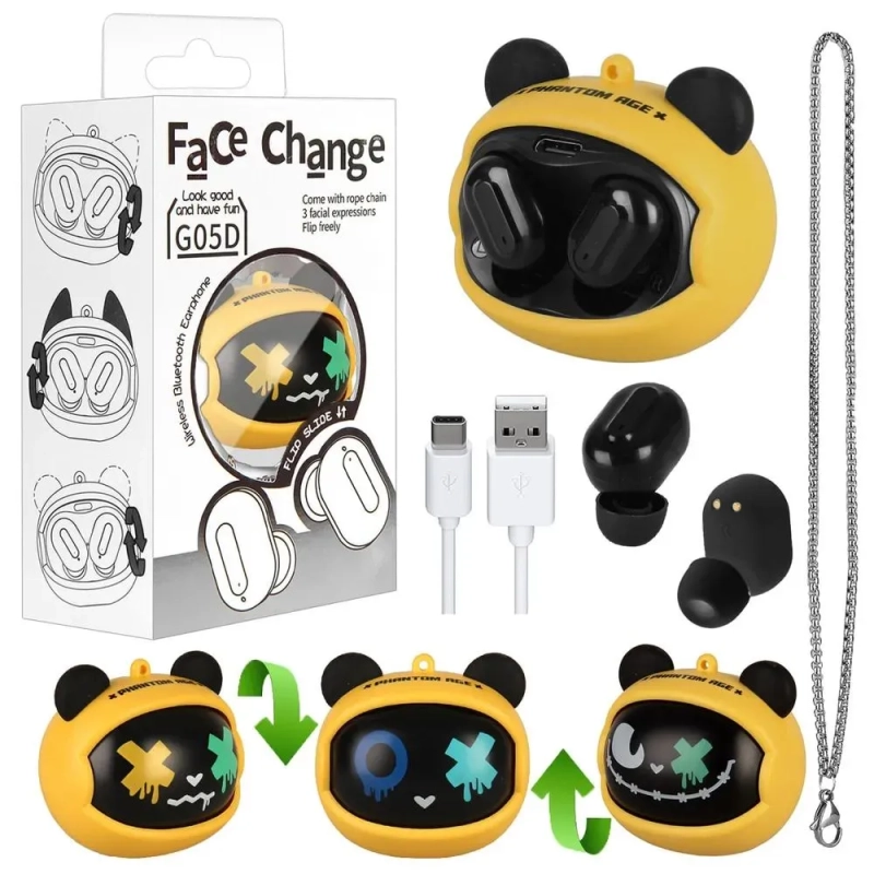 Наушники беспроводные с микрофоном Face Change