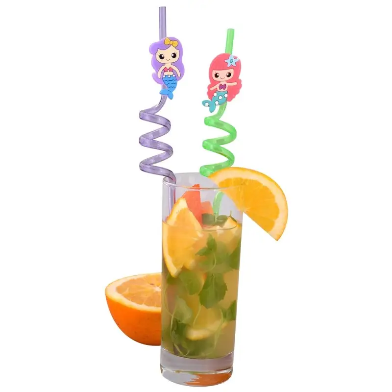 Трубочки для коктейля Веселые русалочки 4 шт