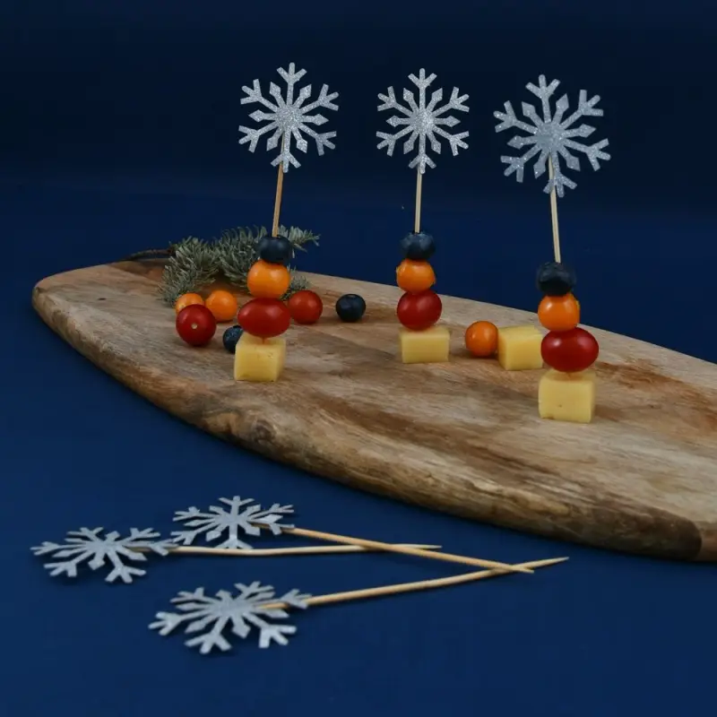 Шпажки для канапе Снежинки 6 шт (ассортимент)