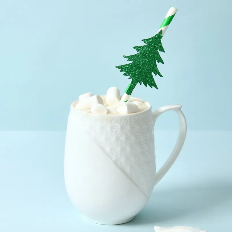 Трубочки для коктейля Хвойный лес 5 шт