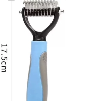 Расческа для кошек и собак голубая