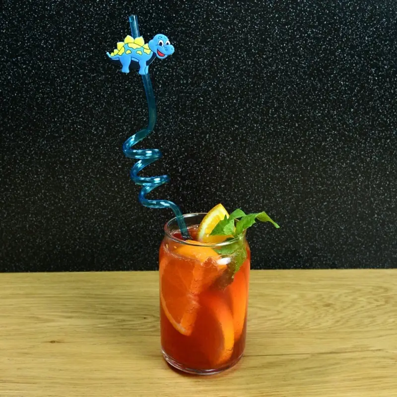 Трубочки для коктейлей Динозаврики набор 6 шт