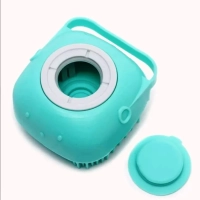 Мочалка-щетка силиконовая с контейнером для геля