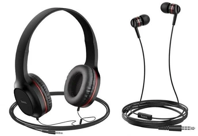 Наушники накладные HOCO W24 черный-голубой