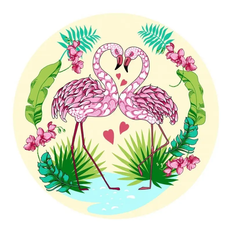 Доска разделочная Подставка под горячее Фламинго 20см (ассортимент)