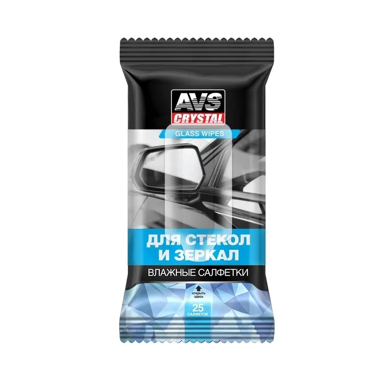 Влажные салфетки "Для Стекол и Зеркал" 25 шт.