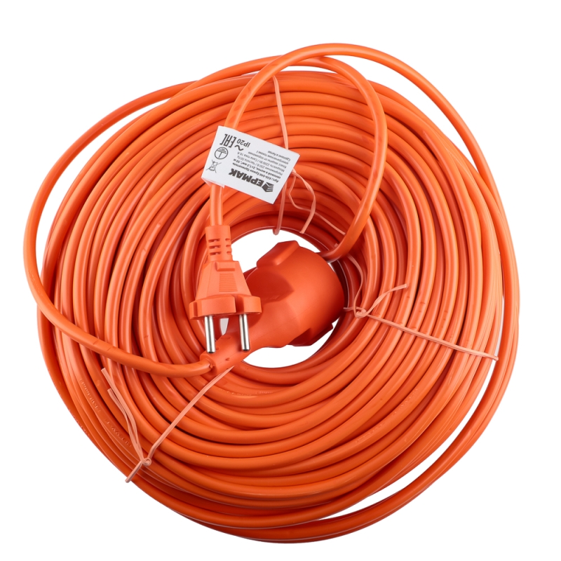 ЕРМАК Удлинитель силовой в мотке, 2х1,5 мм2, длина 50м (макс.нагрузка 16А или 2,2кВт)