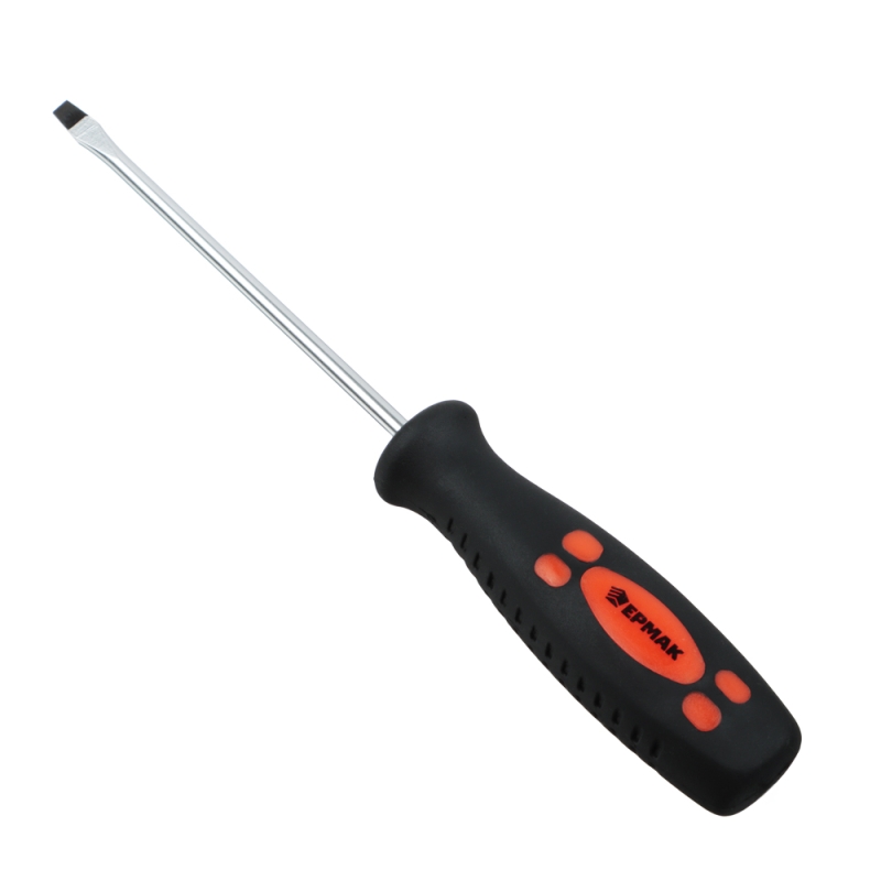 ЕРМАК Отвертка с прорезиненной ручкой SL 4х100мм ЕРМАК Отвертка с прорезиненной ручкой SL 4х100мм