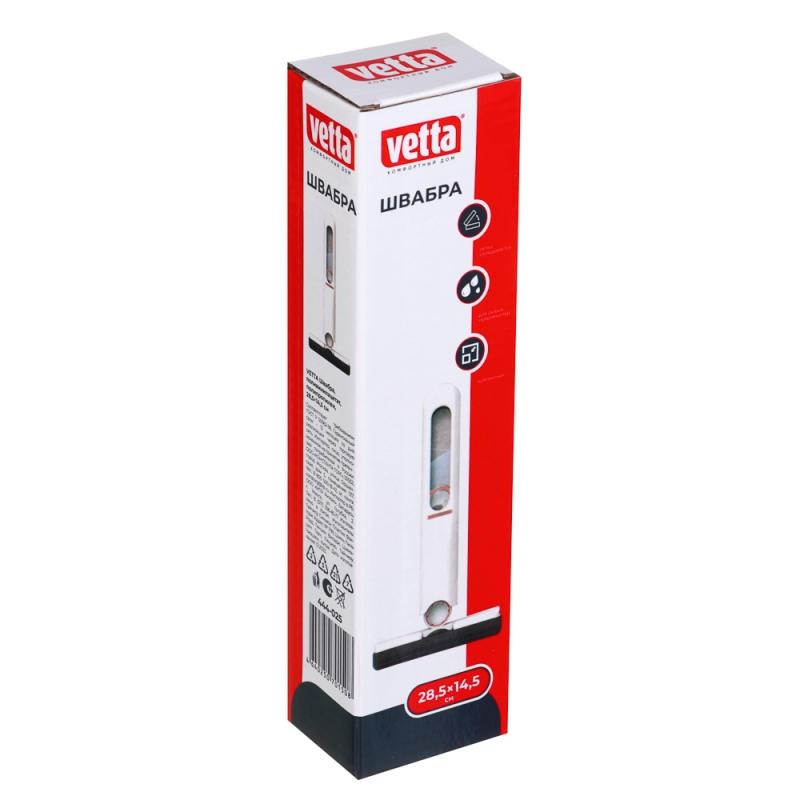 VETTA Швабра, поливинилацетат, полипропилен, 28,5х14,5 см