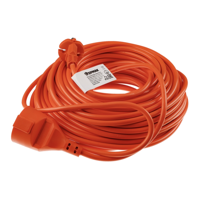 ЕРМАК Удлинитель силовой в мотке, 2х1,0 мм2, длина 20м (маск.нагрузка 10А или 2,2кВт)
