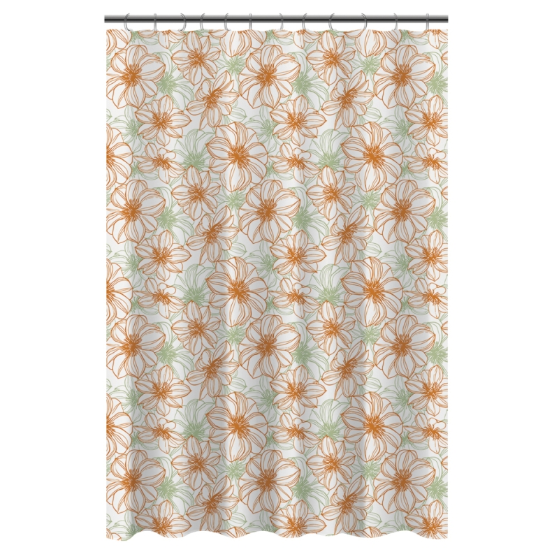 VETTA Шторка для ванной, ПЕВА, 30 г/м2, 180x180 см, Цветы