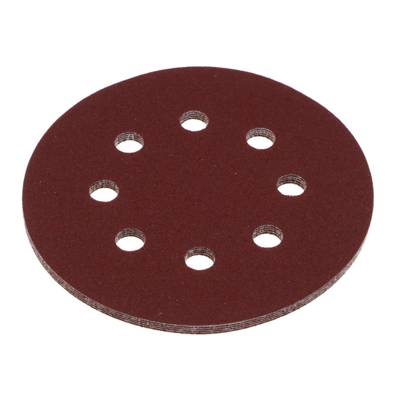 ЕРМАК Круг шлифовальный из абразивной бумаги на велкро основе, 8 отверстий, P120, 125 мм, 5шт. ЕРМАК Круг шлифовальный из абразивной бумаги на велкро основе, 8 отверстий, P120, 125 мм, 5шт.