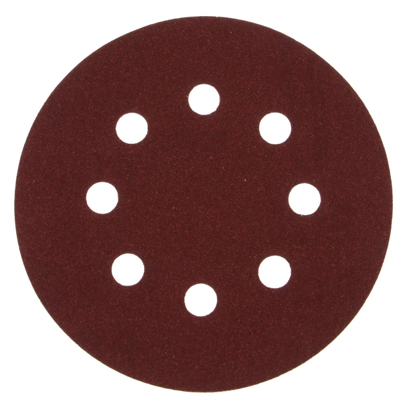 ЕРМАК Круг шлифовальный из абразивной бумаги на велкро основе, 8 отверстий, P120, 125 мм, 5шт. ЕРМАК Круг шлифовальный из абразивной бумаги на велкро основе, 8 отверстий, P120, 125 мм, 5шт.