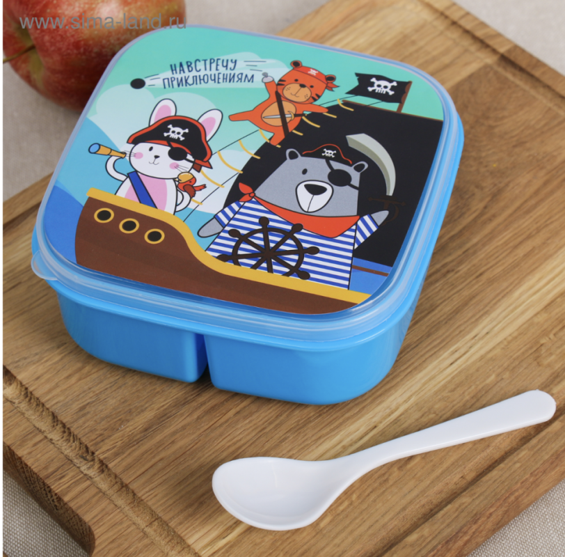 Ланч-бокс с ложкой "Навстречу приключениям" 400мл