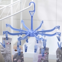 Сушилка для белья подвесная Доляна, 41×41 см, 16 прищепок, цвет синий Сушилка для белья подвесная Доляна, 41×41 см, 16 прищепок, цвет синий