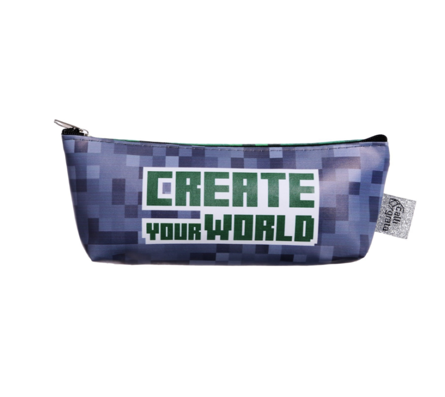 Пенал мягкий 1 отделение, 80 х 190 х 40 мм, объёмный, искусственная кожа, Пенал мягкий 1 отделение, 80 х 190 х 40 мм, объёмный, искусственная кожа, "Начни игру"