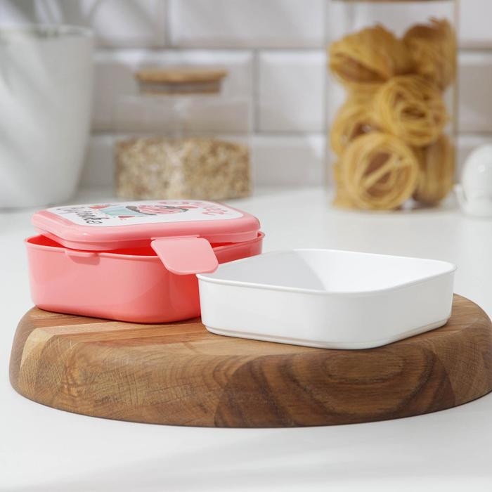 Контейнер для обеда &laquo;Капкейки&raquo;, 2 отделения, 400 мл