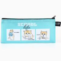 Пенал школьный текстильный &laquo;1 сентября: Котик в школе&raquo;, 20 х 8 см