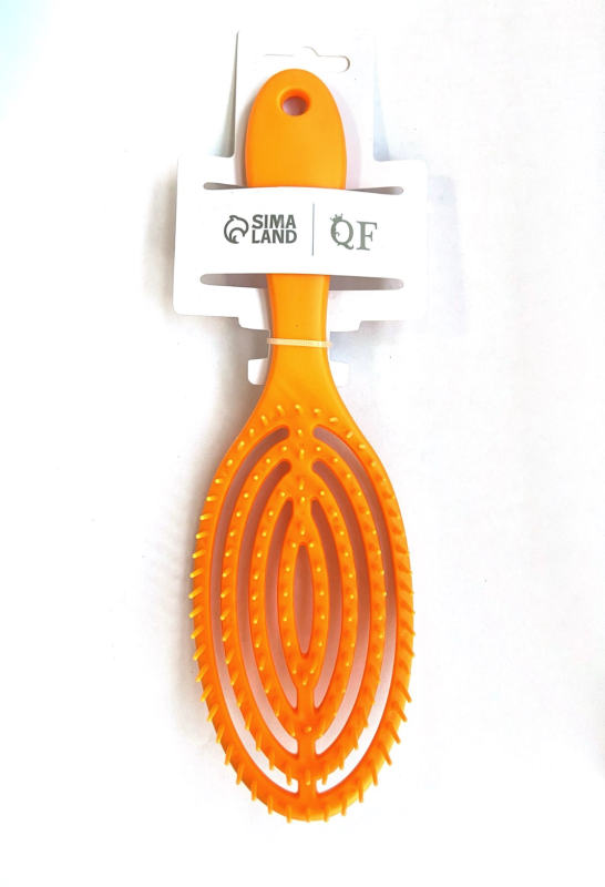 Расчёска массажная, для сушки волос, 7,5 &times; 23,5 см (оранжевый)