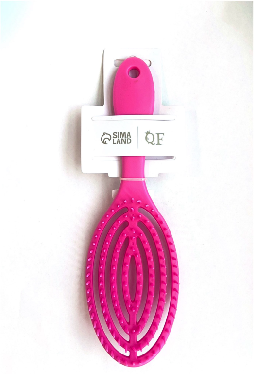 Расчёска массажная, для сушки волос, 7,5 &times; 23,5 см(розовый)