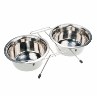 Миски металлические для животных на подставке 750мл
